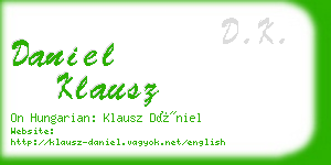 daniel klausz business card